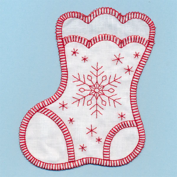 Snowflake Stocking (In-the-Hoop) - Image 8