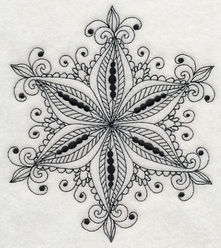Snowflake Symphony 1 (Blackwork) - Image 2