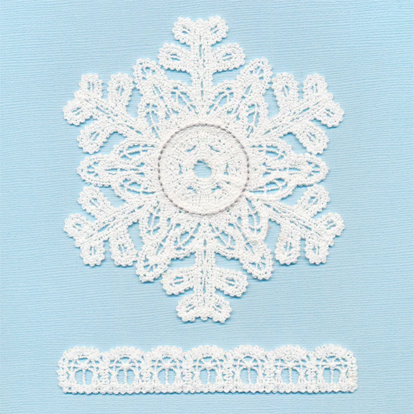 Snowflake Tea Light Holder (Battenburg Lace) - Image 2