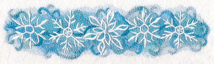Snowflakes in Watercolor Border - Image 2