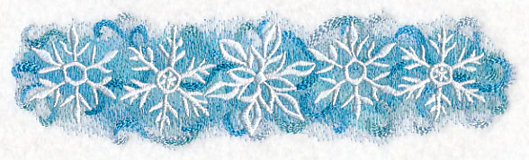 Snowflakes in Watercolor Border - Image 3