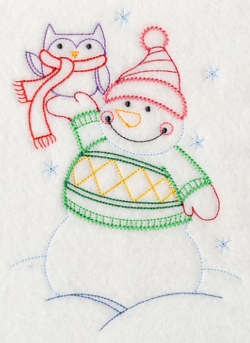 Snowman and Owl (Vintage) - Image 3