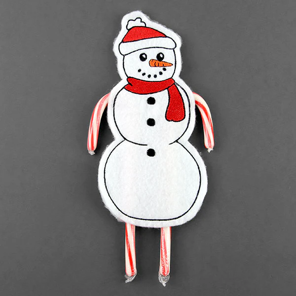 Snowman Double Candy Cane Holder (In-the-Hoop) - Image 2