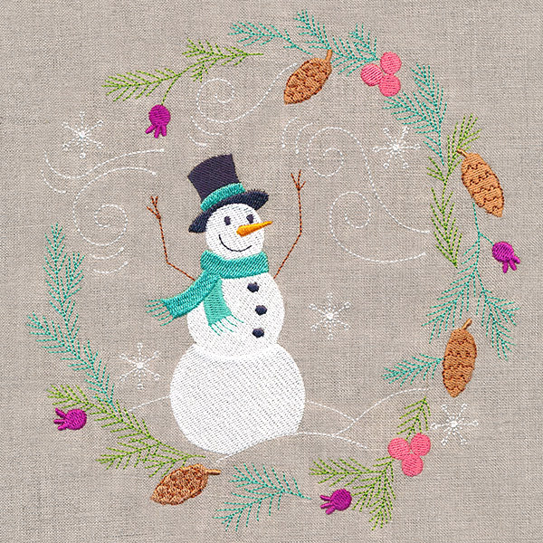 Snowman in Winter Botanicals 1 - Image 5