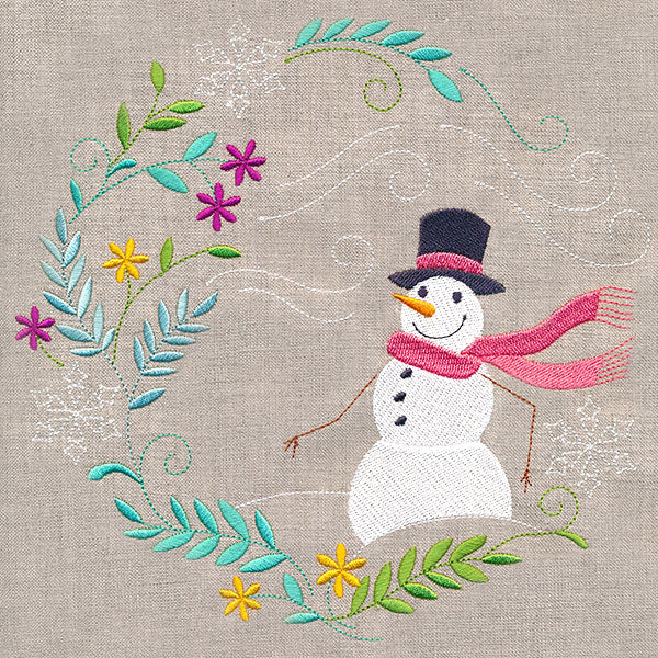 Snowman in Winter Botanicals 2 - Image 9