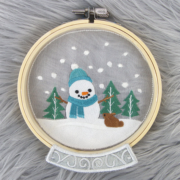 Snowman Scene Snowglobe (Organza) - Image 6