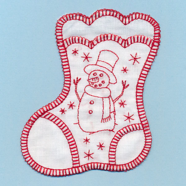 Snowman Stocking (In-the-Hoop) - Image 3