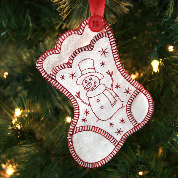 Snowman Stocking (In-the-Hoop) - Image 7