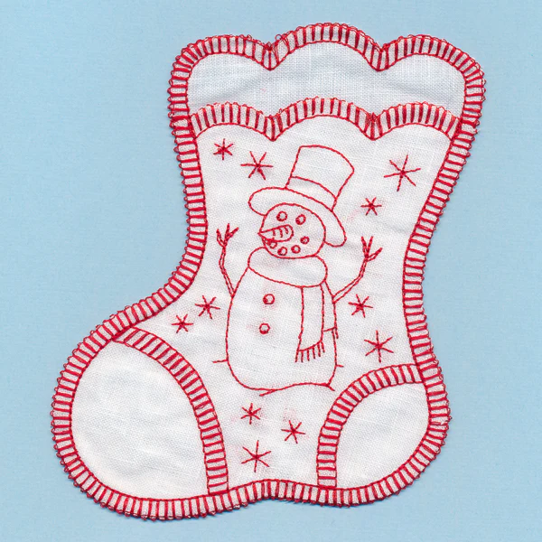 Snowman Stocking (In-the-Hoop) - Image 8