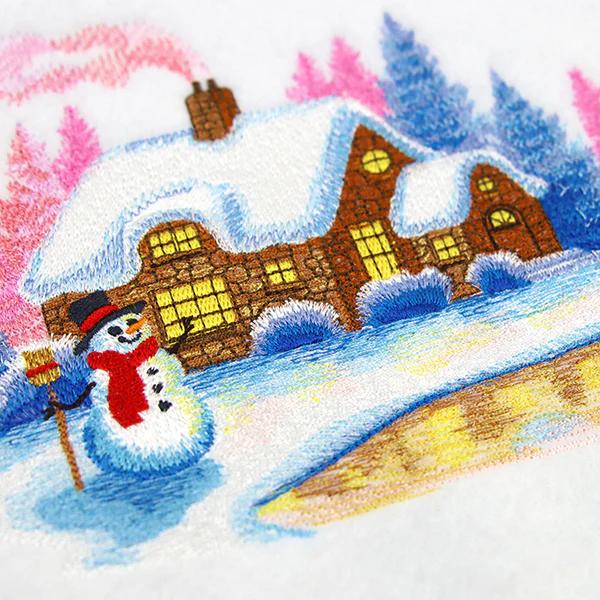 Snowy Serenity Cottage Scene - Image 2