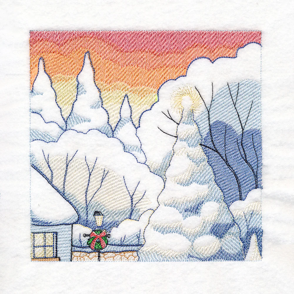 Snowy Winter Cottage Scene - Image 11