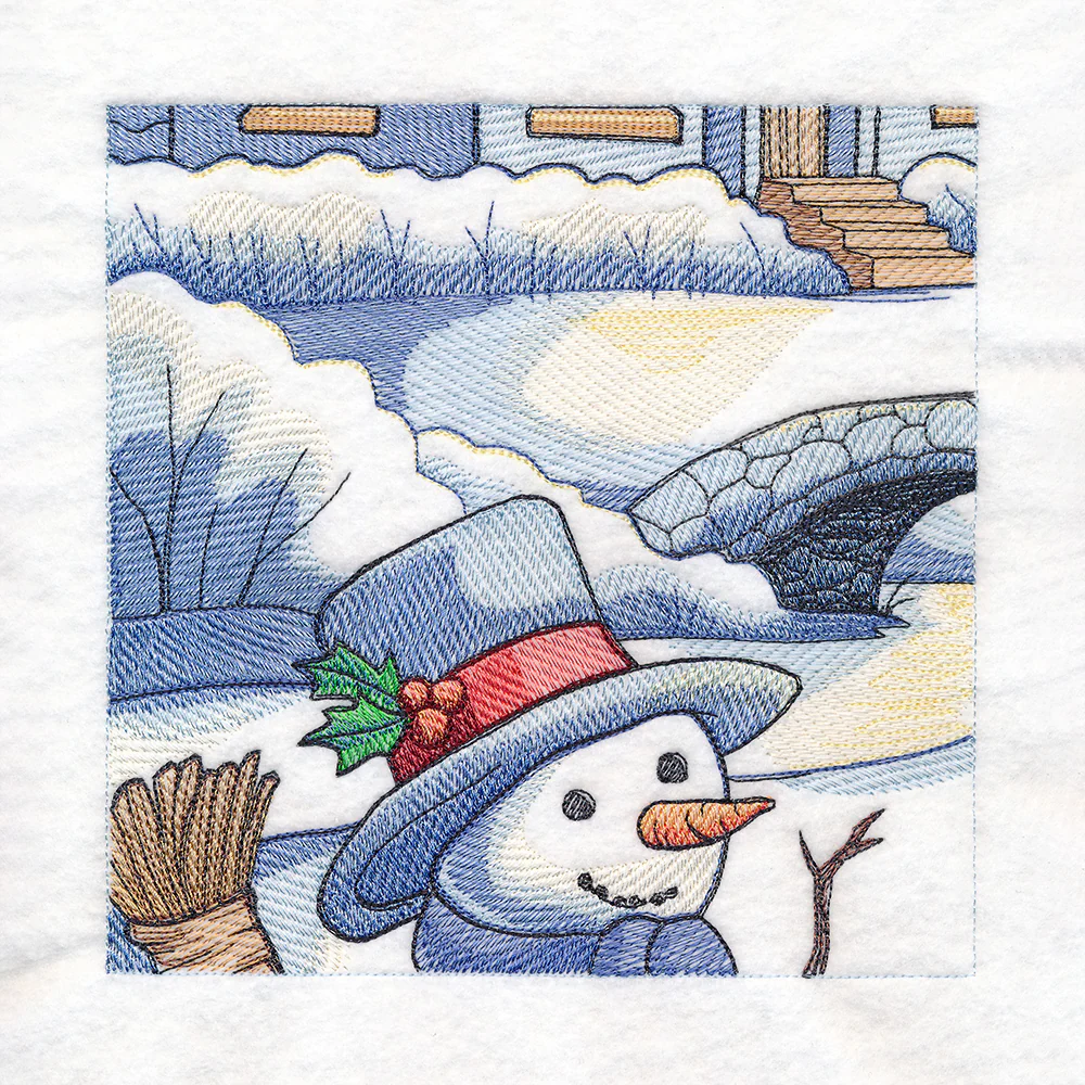 Snowy Winter Cottage Scene - Image 12