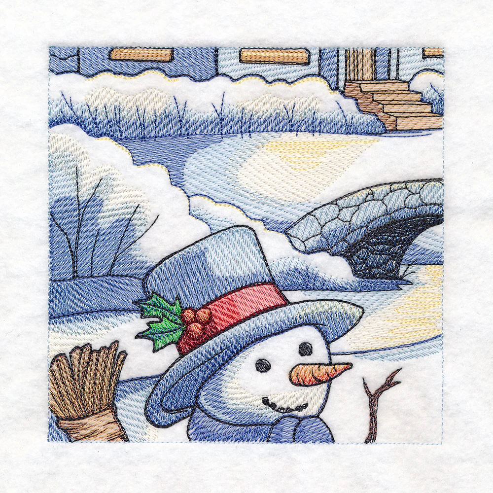 Snowy Winter Cottage Scene - Image 20