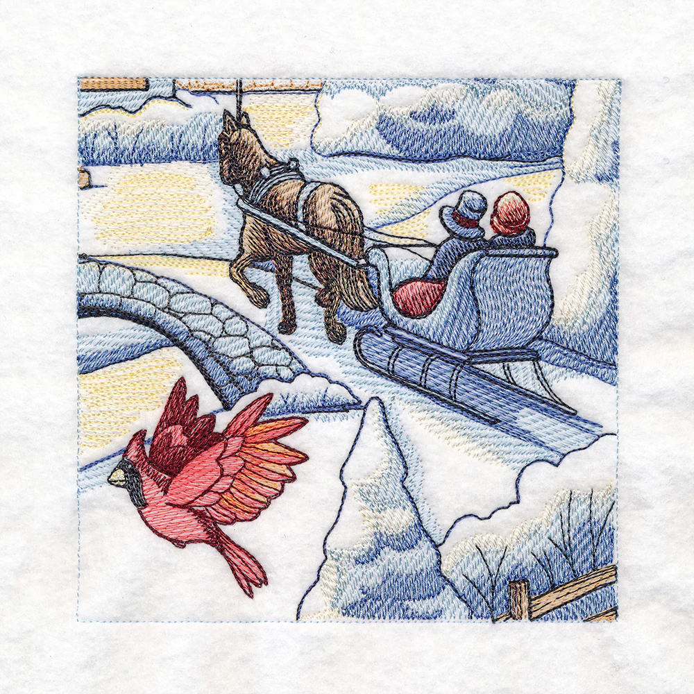 Snowy Winter Cottage Scene - Image 21