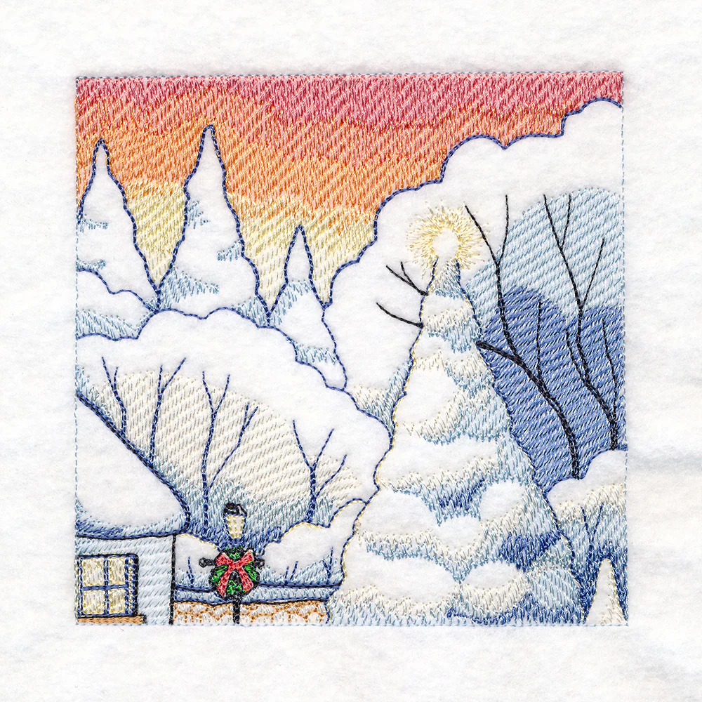 Snowy Winter Cottage Scene - Image 26