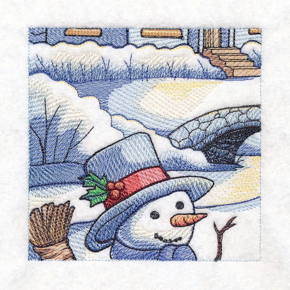 Snowy Winter Cottage Scene - Image 27