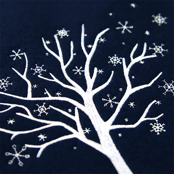 Snowy Winter Tree (Whitework) - Image 10