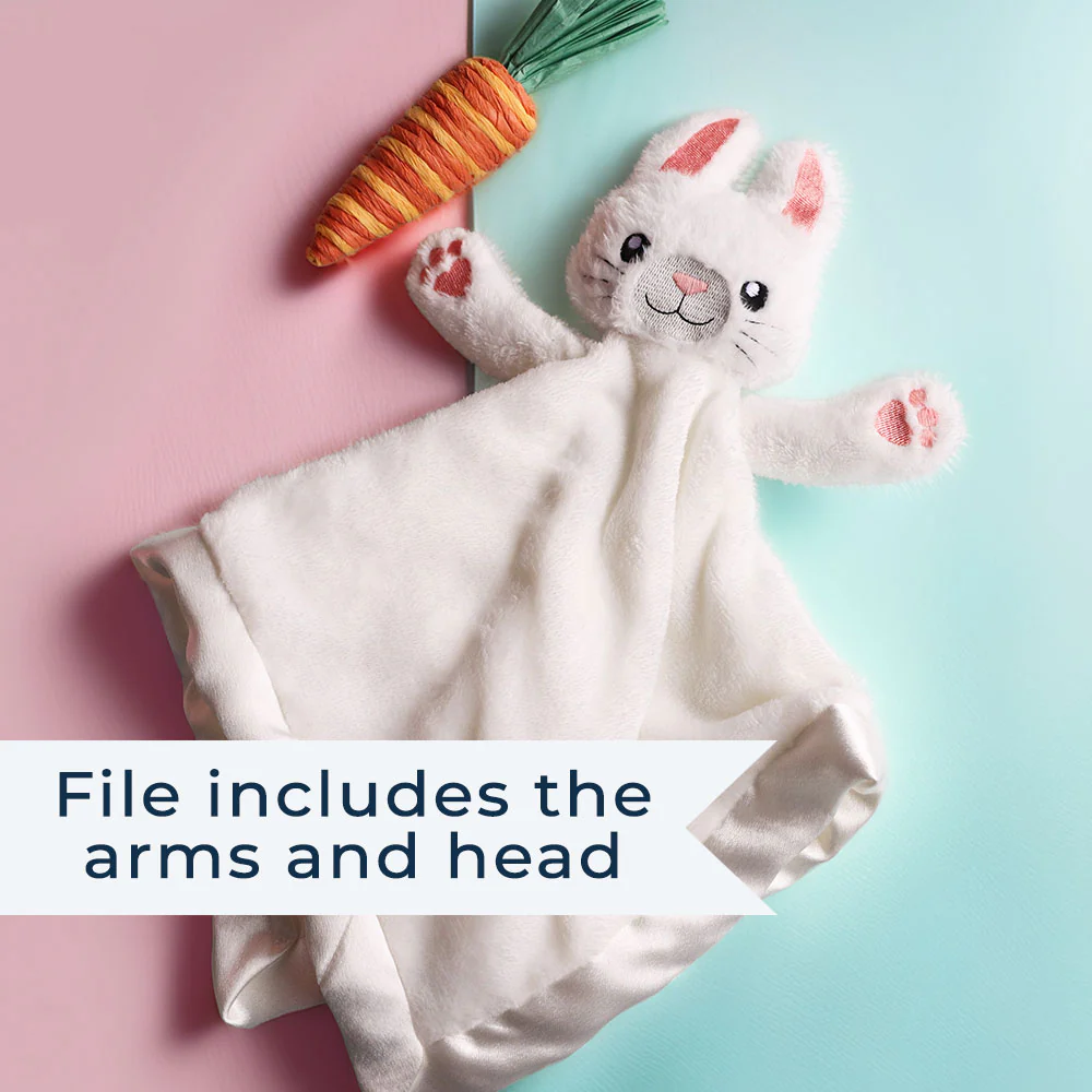 Snuggles and Smiles Stuffed Bunny Blanket Buddy (In-the-Hoop) - Image 3