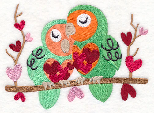 Snuggling Bird Couple - Image 4