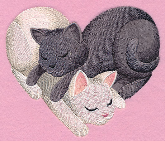Snuggling Cats Heart - Image 2