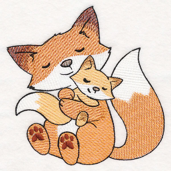 Snuggling Foxes - Image 2