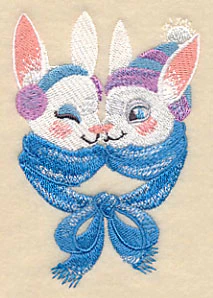 Snuggling Winter Bunnies - Image 4