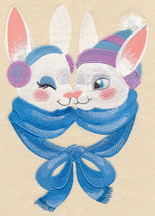 Snuggling Winter Bunnies - Image 5