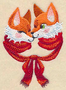 Snuggling Winter Foxes - Image 4
