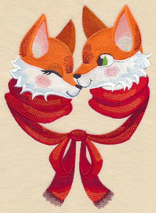 Snuggling Winter Foxes - Image 5