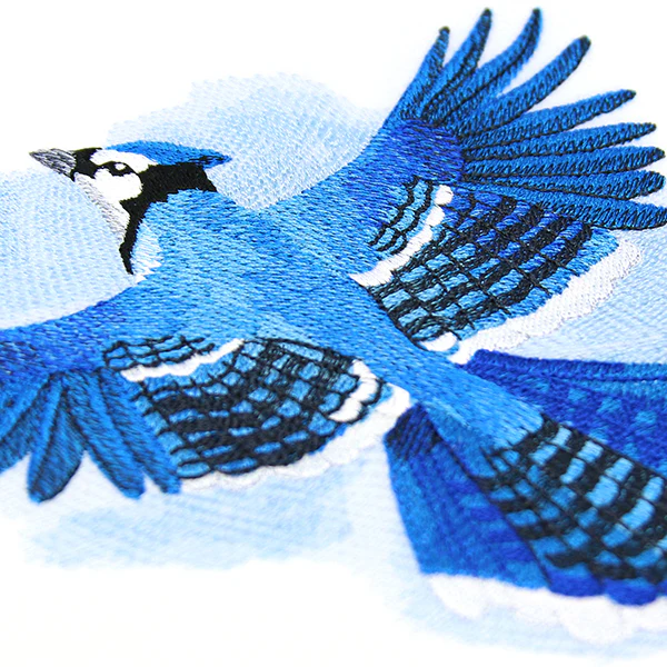 Soaring Blue Jay in Watercolor - Image 2