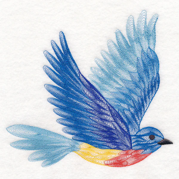 Soft Spirals Bluebird - Image 2