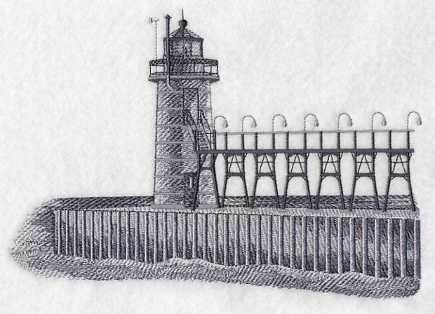 South Haven Lighthouse Sketch (Michigan) - Image 2