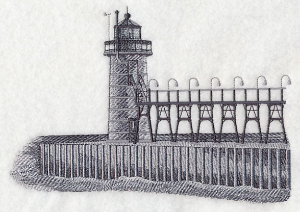 South Haven Lighthouse Sketch (Michigan) - Image 3
