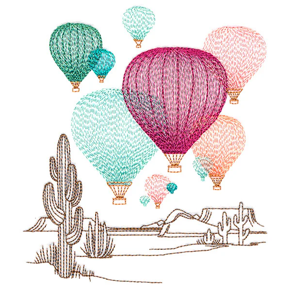 Southwest Hot Air Balloon Scene - Image 5