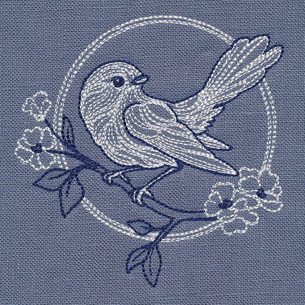 Sparrow & Flowers Pillow Pair - Image 15