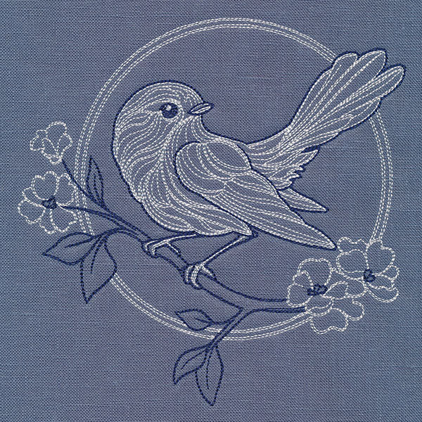 Sparrow & Flowers Pillow Pair - Image 25