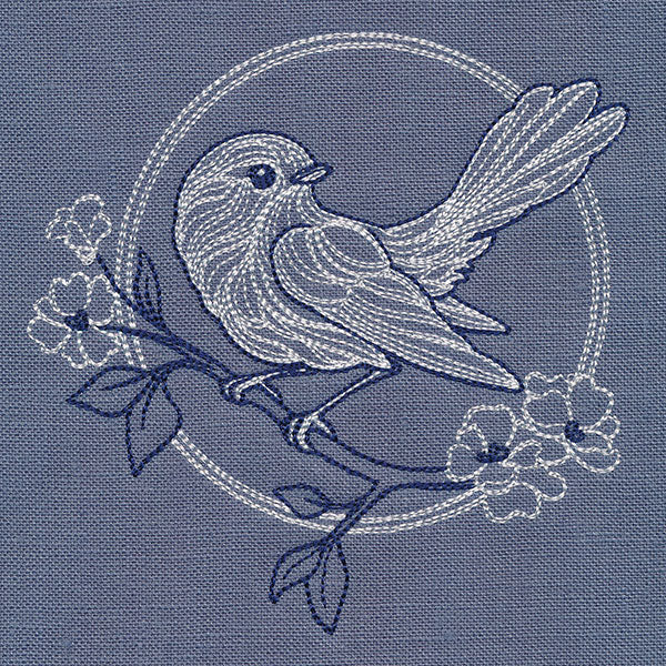 Sparrow & Flowers Pillow Pair - Image 40