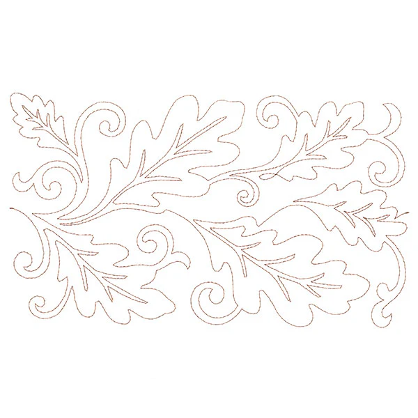 Spiraling Oak Leaves (Edge-to-Edge Quilting) - Image 3