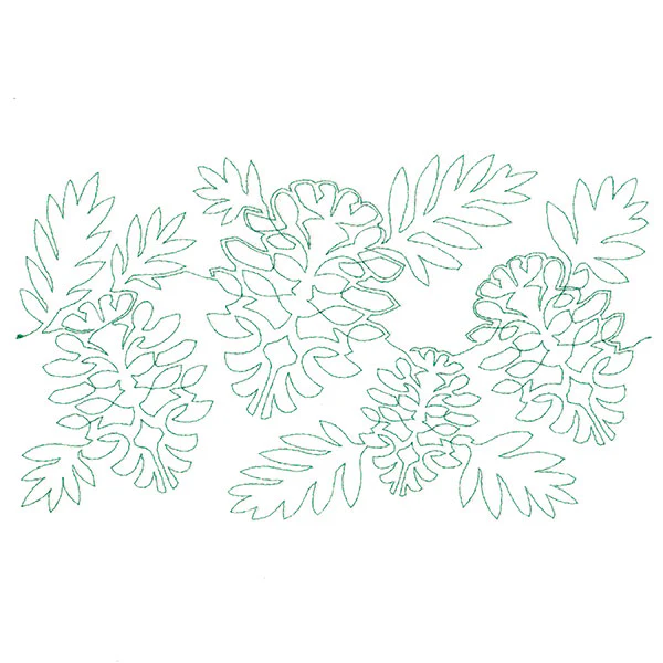 Spiraling Winter Pinecones (Edge-to-Edge Quilting) - Image 2