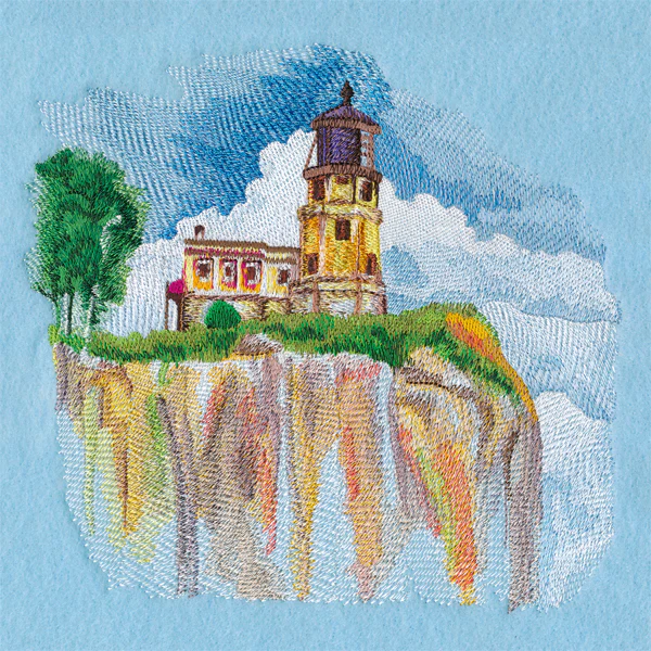 Split Rock Lighthouse in Watercolor (Minnesota)