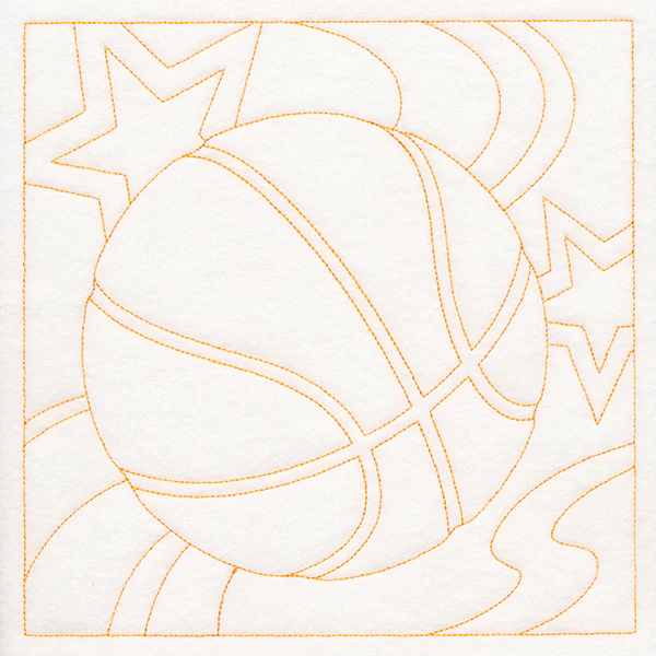Sports Quilting - Basketball (Double Run)