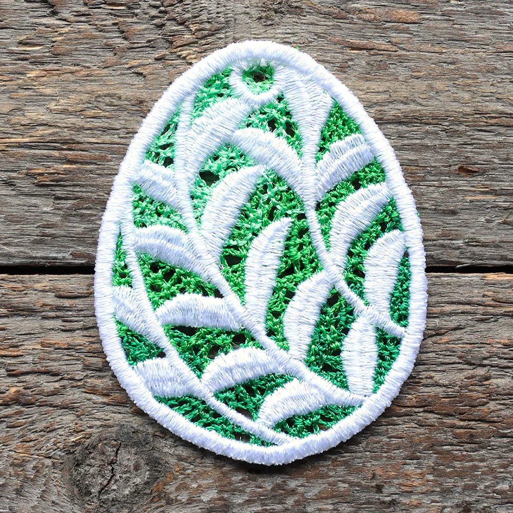 Spring Botanicals Easter Egg Ornament (Lace) - Image 4