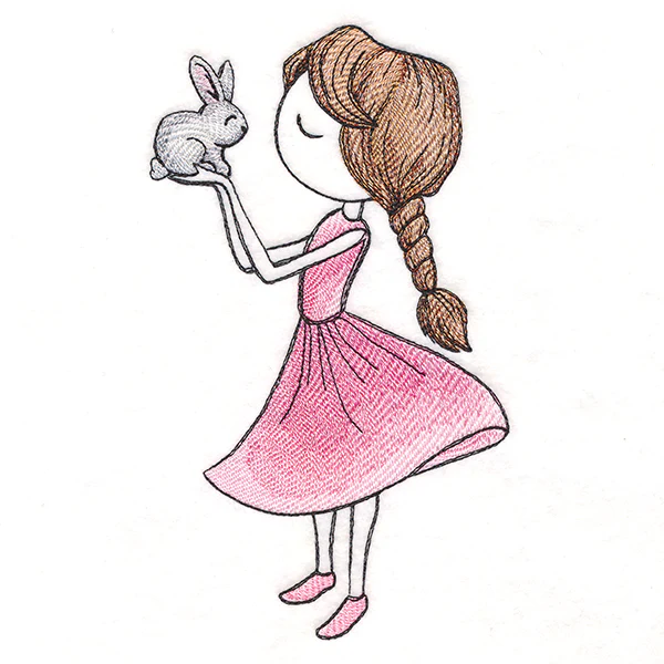Spring Breeze Beauty with Bunny - Image 2