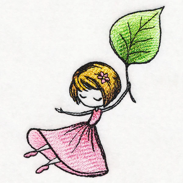 Spring Breeze Beauty with Leaf - Image 3