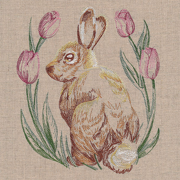 Spring Bunny in Tulips - Image 7