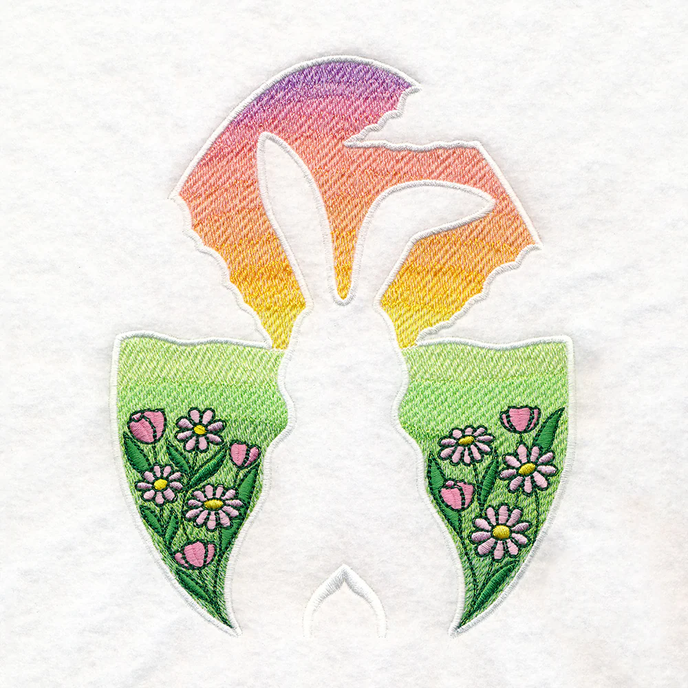 Spring Bunny Silhouette (Embossed) - Image 7