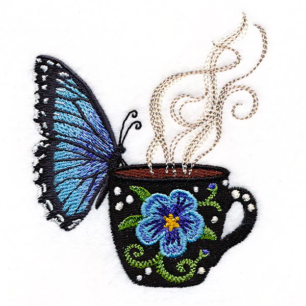 Spring Coffee Break Blue Morpho Butterfly - Image 7