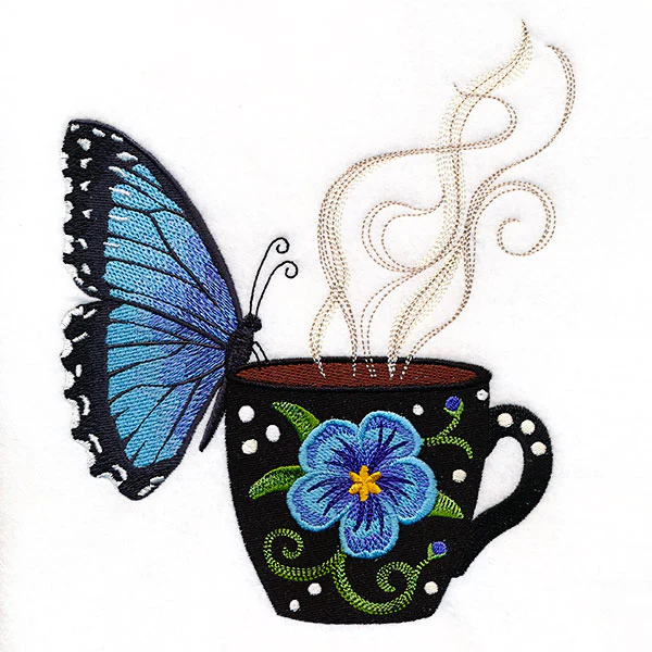 Spring Coffee Break Blue Morpho Butterfly - Image 9