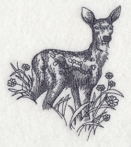 Spring Deer in Flowers - Image 2
