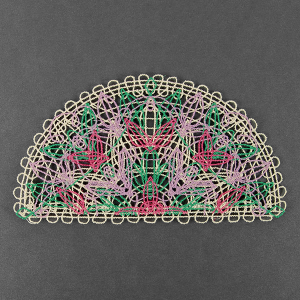 Spring Floral Granny Half Circle (Battenburg Lace) - Image 5